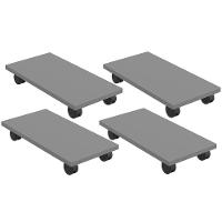 Kit 04 Suportes Para Cpu Com Rodízios Cyber L03 Cinza - Lyam - 1