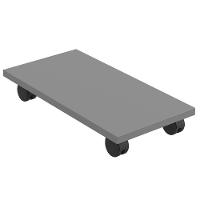 Kit 04 Suportes Para Cpu Com Rodízios Cyber L03 Cinza - Lyam - 6