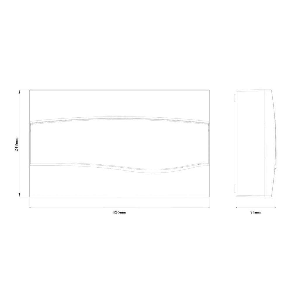 Quadro De Distribuição De Sobrepor 18 Din Ou 12 Nema Tramontina Com Porta Transparente Tramontina - 3
