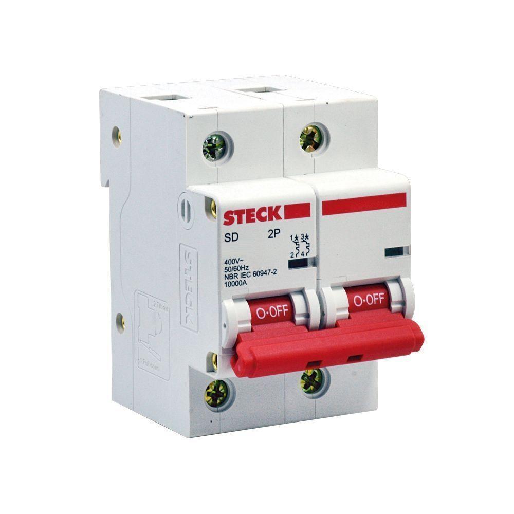 Disjuntor Steck Bipol Serie Sd62 B 80A Curva C 10Ka - 1