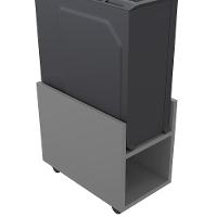 Kit 04 Suportes Para Cpu E Nobreak Com Rodízios Guide L03 Cinza - Lyam - 5