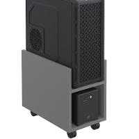 Kit 04 Suportes Para Cpu E Nobreak Com Rodízios Guide L03 Cinza - Lyam - 7