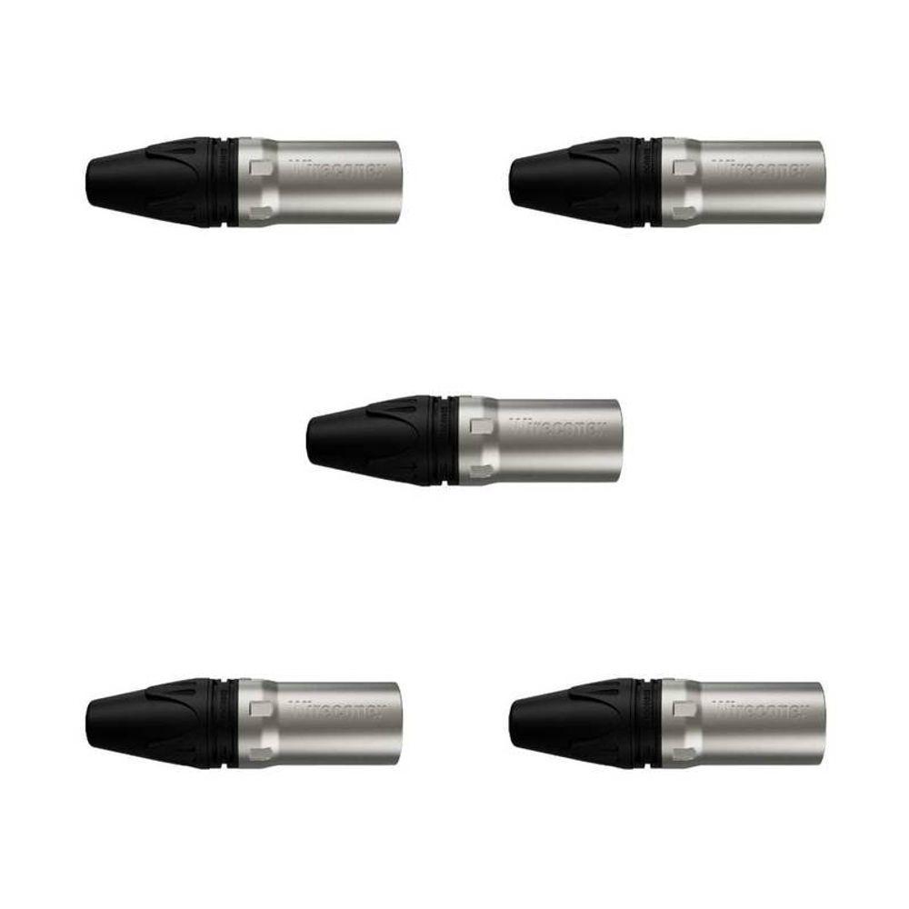 Kit Conectores Xlr Macho Wc 1013 Ml Bk Ni 3p P-cabo (5un) Wireconex - 1