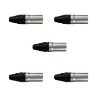 Kit Conectores Xlr Macho Wc 1013 Ml Bk Ni 3p P-cabo (5un) Wireconex - 1