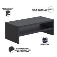 Kit 2 Suportes Stand Para Monitores Mesa Escritório Preto - 13