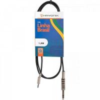 Cabo De áudio Hayonik Linha Brasil P2 Estéreo X P10 Estéreo 1,5m Preto - 1