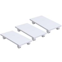 Kit 03 Suportes Para Cpu Com Rodízios Cyber L03 Branco - 1