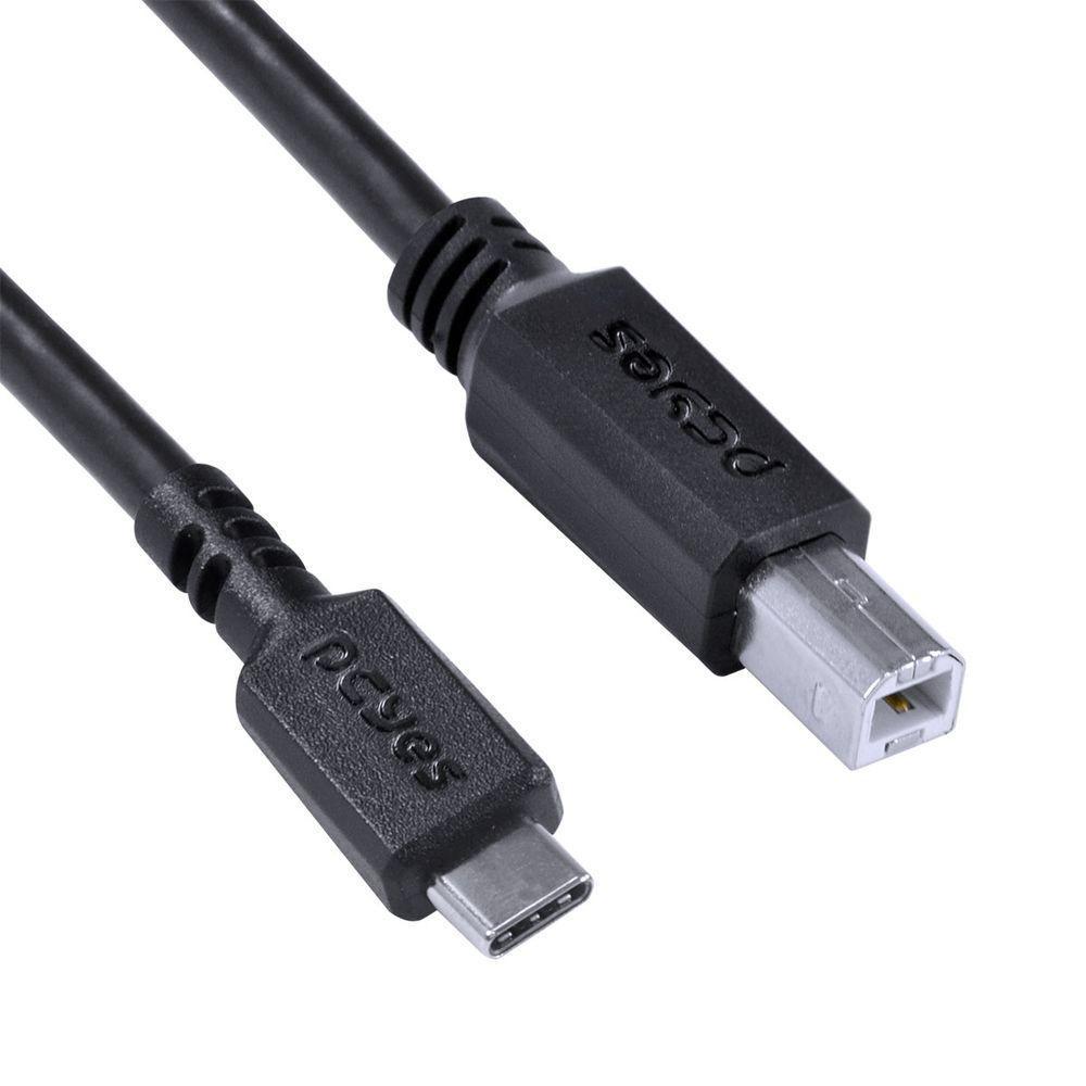 Cabo Para Impressora Usb Tipo C Para Usb B 2.0 1 Metro Preto - Pucbp-1 - 4
