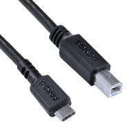 Cabo Para Impressora Usb Tipo C Para Usb B 2.0 1 Metro Preto - Pucbp-1