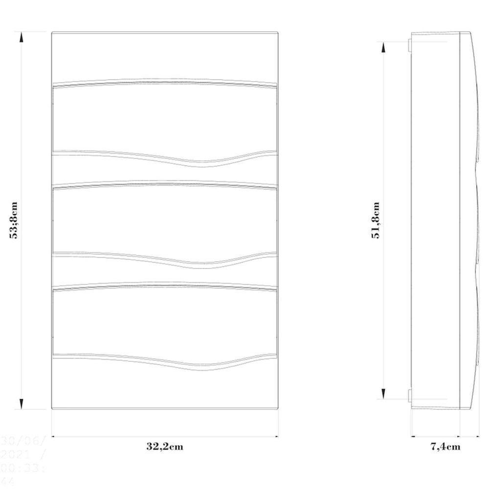 Quadro De Distribuição De Sobrepor 36 Din Ou 24 Nema Tramontina Com Porta Transparente Tramontina - 2