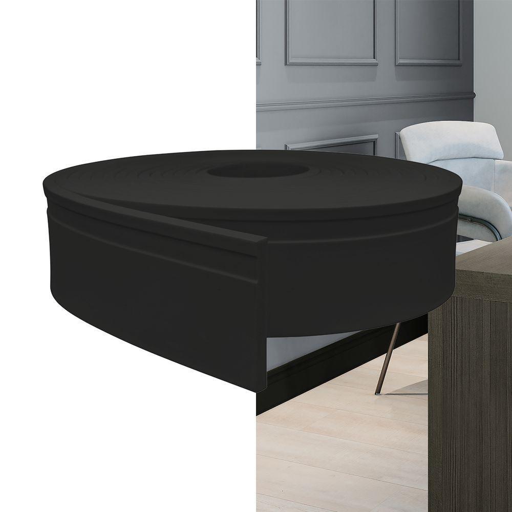 Rodapé Eva Autocolante 10cm Altura Rp16 Preto Metro - 6