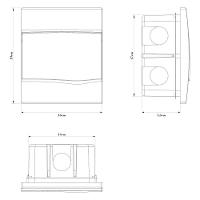Quadro De Distribuição De Embutir 5 Din Ou 3 Nema Tramontina Com Porta Branca Tramontina - 3