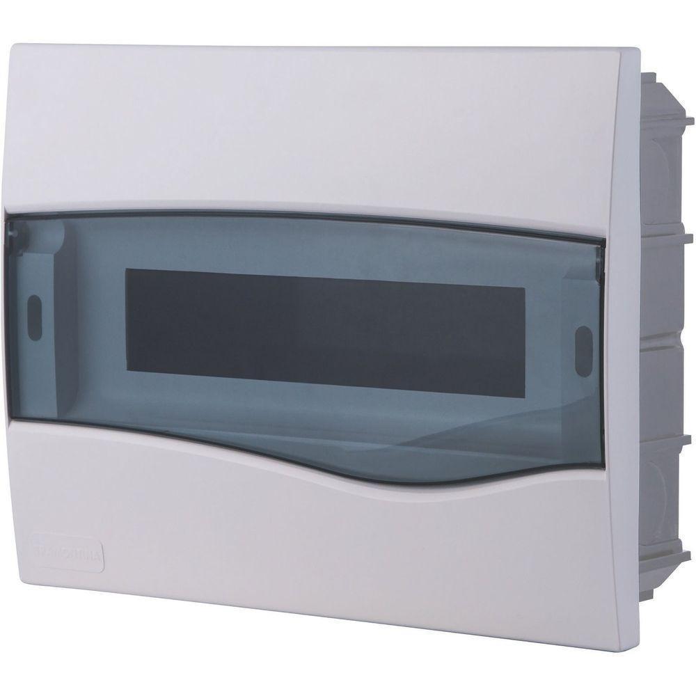 Quadro De Distribuição De Embutir 12 Din Ou 8 Nema Tramontina Com Porta Transparente Tramontina - 1