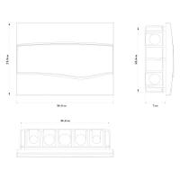 Quadro De Distribuição De Embutir 12 Din Ou 8 Nema Tramontina Com Porta Transparente Tramontina - 3