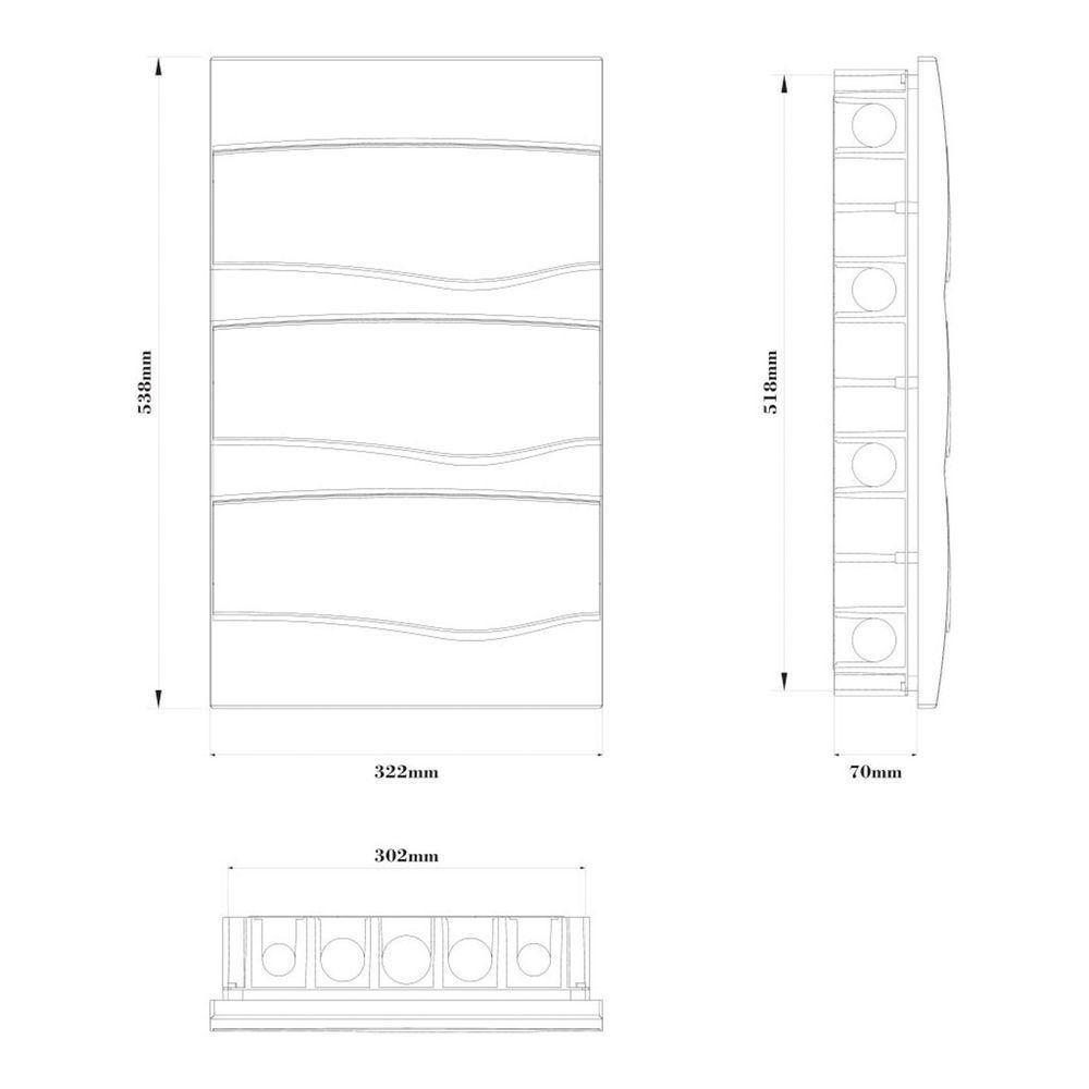 Quadro De Distribuição De Embutir 36 Din Ou 24 Nema Tramontina Com Porta Transparente Tramontina - 2