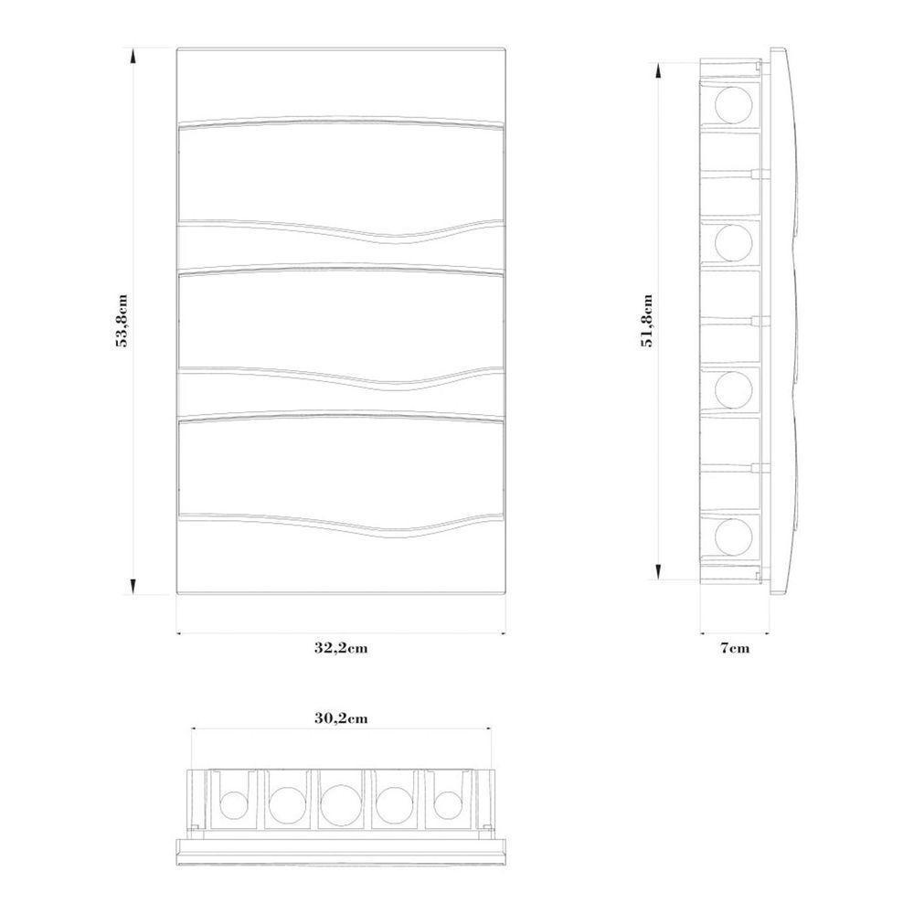 Quadro De Distribuição De Embutir 36 Din Ou 24 Nema Tramontina Com Porta Transparente Tramontina - 3