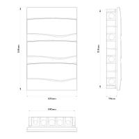 Quadro De Distribuição De Embutir 36 Din Ou 24 Nema Tramontina Com Porta Transparente Tramontina - 2