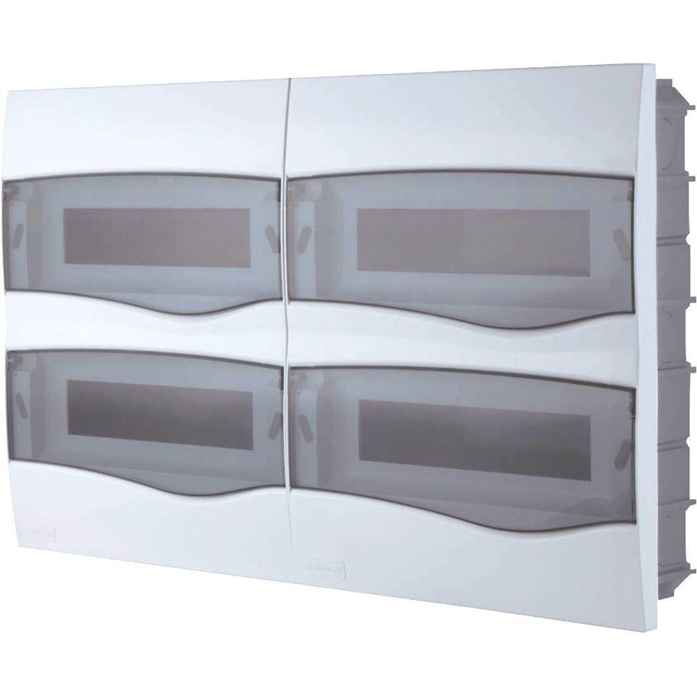 Quadro De Distribuição De Embutir 48 Din Ou 32 Nema Tramontina Com Porta Transparente Tramontina - 1