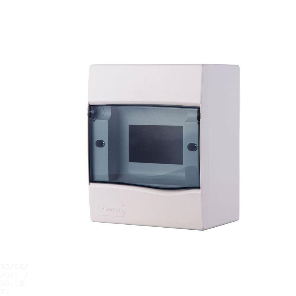 Quadro De Distribuição De Sobrepor 5 Din Ou 3 Nema Tramontina Com Porta Transparente Tramontina - 1