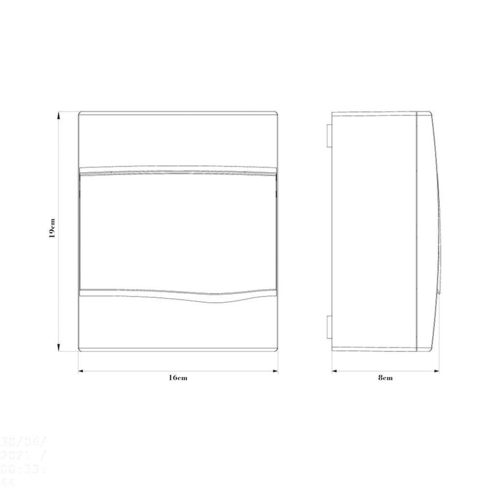 Quadro De Distribuição De Sobrepor 5 Din Ou 3 Nema Tramontina Com Porta Transparente Tramontina - 2