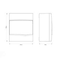 Quadro De Distribuição De Sobrepor 5 Din Ou 3 Nema Tramontina Com Porta Transparente Tramontina - 2