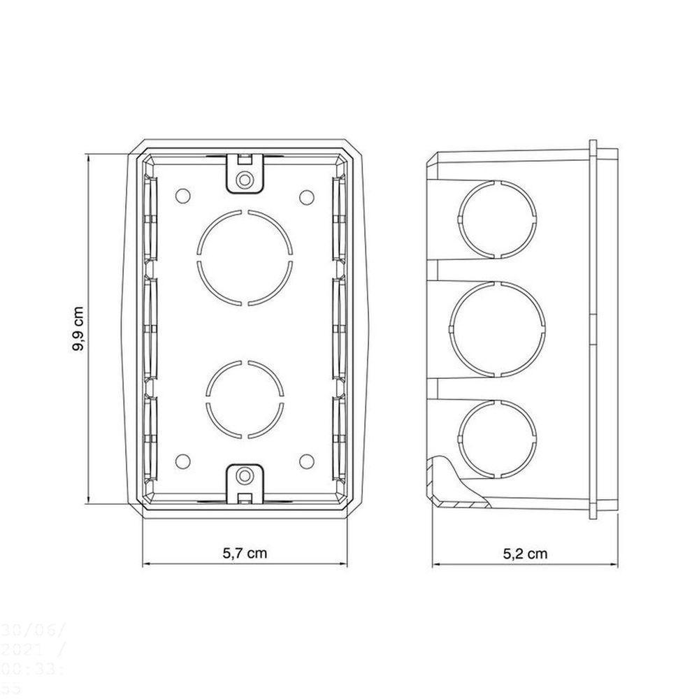 Caixa De Embutir Retangular 4x2 Tramontina Amarela Tramontina - 2