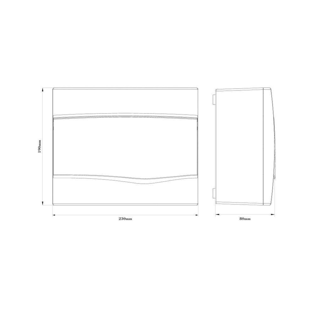 Quadro De Distribuição De Sobrepor 9 Din Ou 6 Nema Tramontina Com Porta Transparente Tramontina - 2