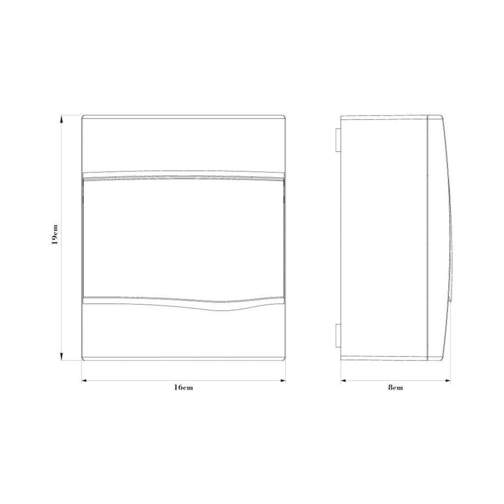 Quadro De Distribuição De Sobrepor 5 Din Ou 3 Nema Tramontina Com Porta Branca Tramontina - 3
