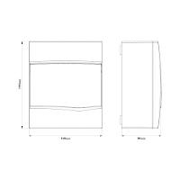 Quadro De Distribuição De Sobrepor 5 Din Ou 3 Nema Tramontina Com Porta Branca Tramontina - 2