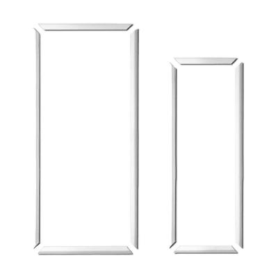 Kit Moldura Boiserie Eva Autocolante 60X140Cm E 40X120Cm 3,8Cm Branco
