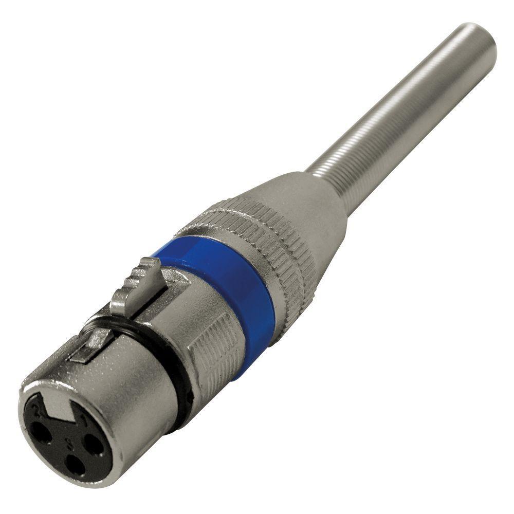 Plug Cannon Femea Azul Corpo Metalico Com Mola - 1