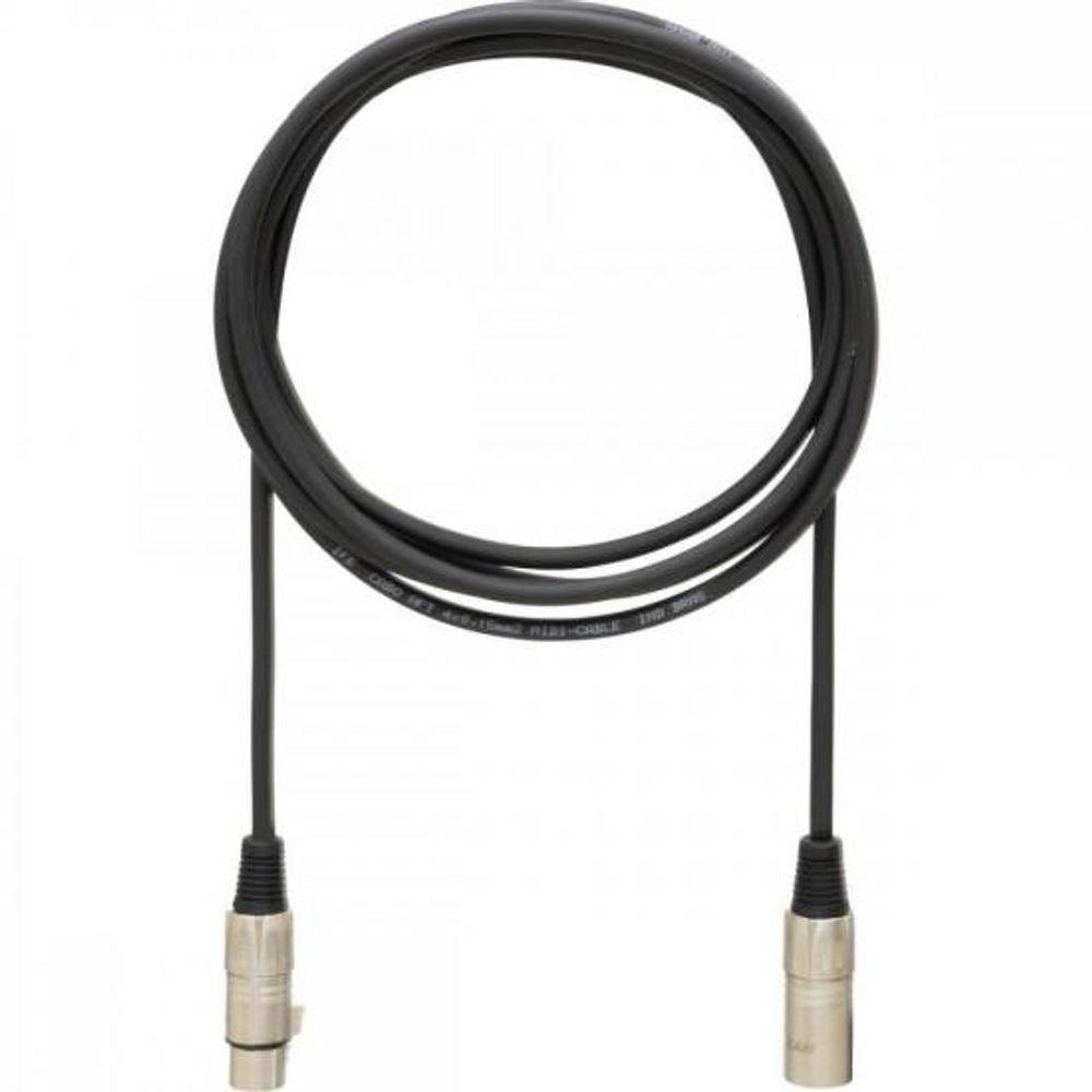 Cabo Para Microfone Linha Brasil Xlr(F) X Xlr(M) 1M Preto Ha - 2