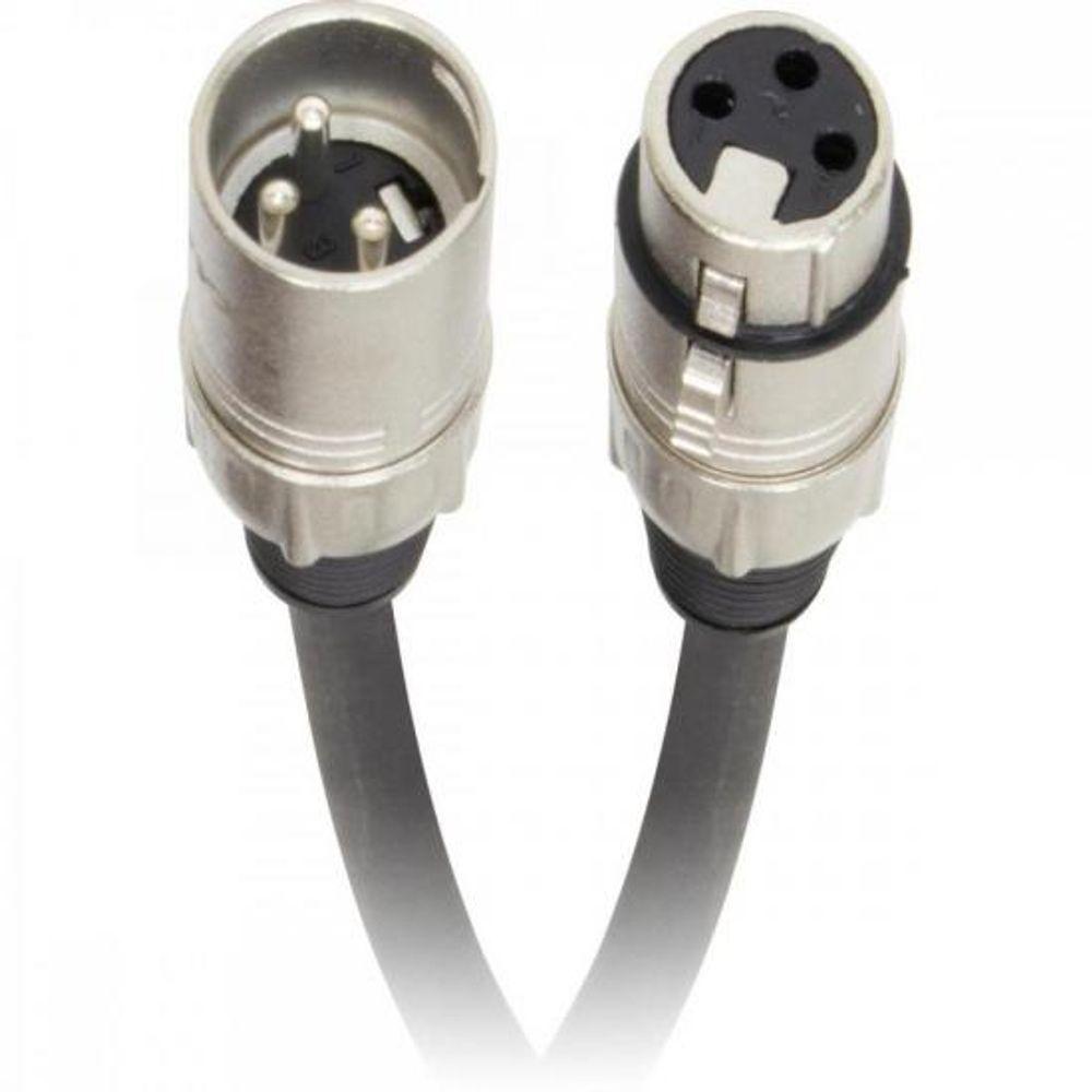 Cabo Para Microfone Linha Brasil Xlr(F) X Xlr(M) 1M Preto Ha - 3