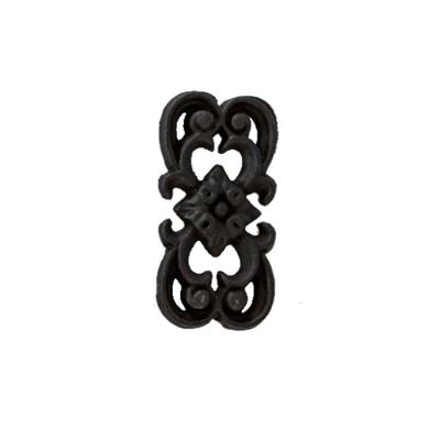 Florão Ornamento Grade Em Ferro Fundido Decoração N01 17X8Cm