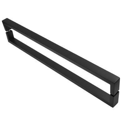 Puxador Inox U Para Porta Pivotante Preto Fosco 1.50 Metro