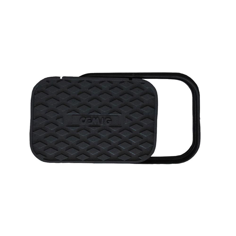 Tampa Tampão De Chão T27 Simples Em Ferro Fundido 43X55Cm - 1