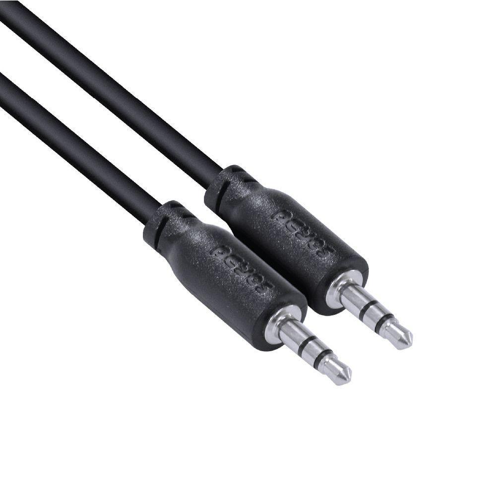 Cabo P2 3.5Mm Macho Para P2 3.5Mm Macho 28Awg Puro Cobre 60 Cm - P35M-06 - 5