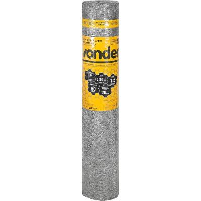 Tela Metálica Pinteiro Hex Malha 1'' Bwg24 1,2m 50m Vonder