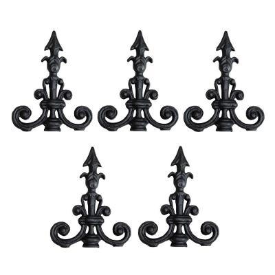 Kit 5 Ponteira Ponta De Lança Ferro N19 Grade Muro 23X18Cm