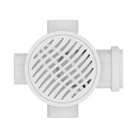 Caixa Sifonada Pvc Porta Grelha 100x100x50mm Quadrada Branca Tigre - 3