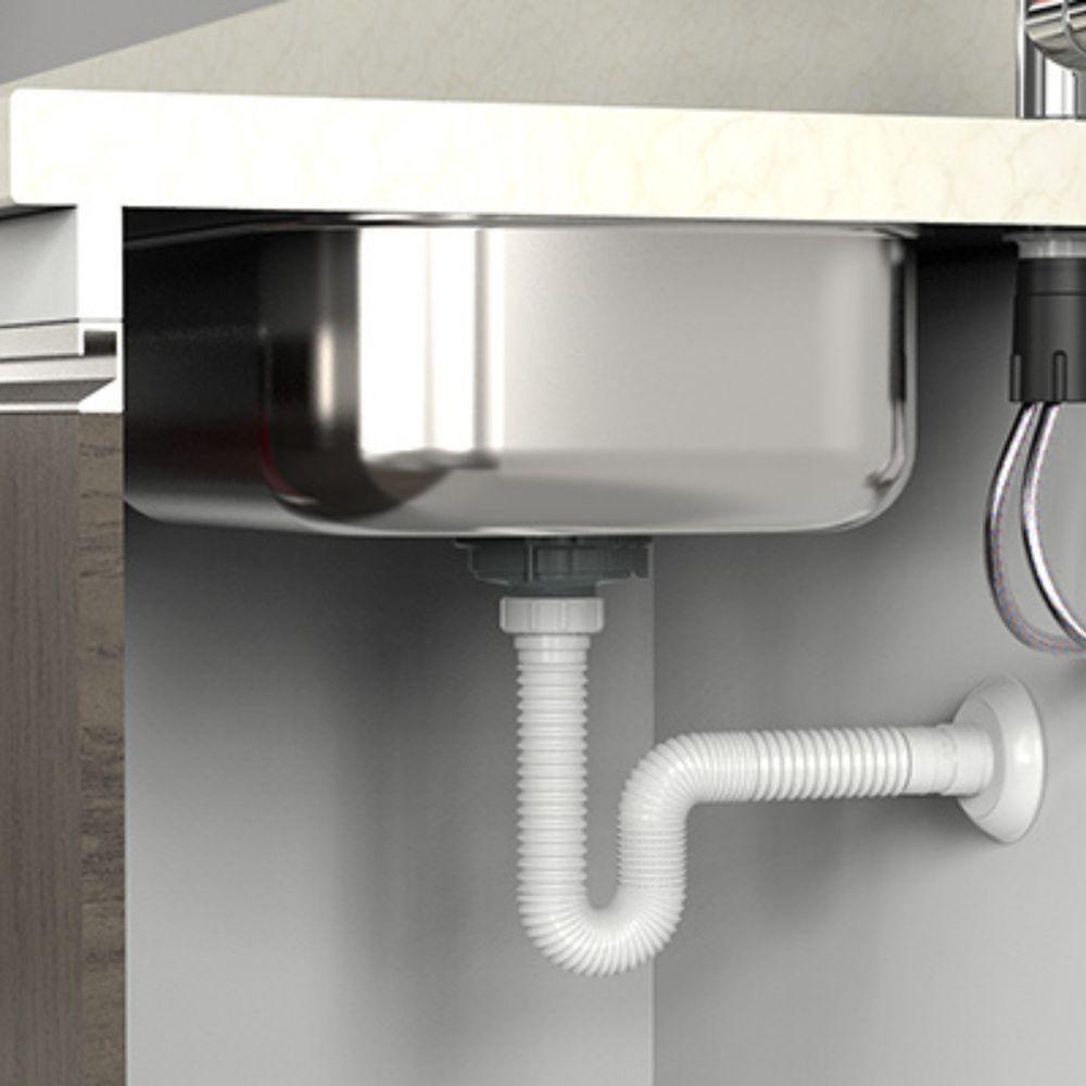 Sifão Tubo Extensivo Simples Universal Branco 1,1m - Blukit - 2