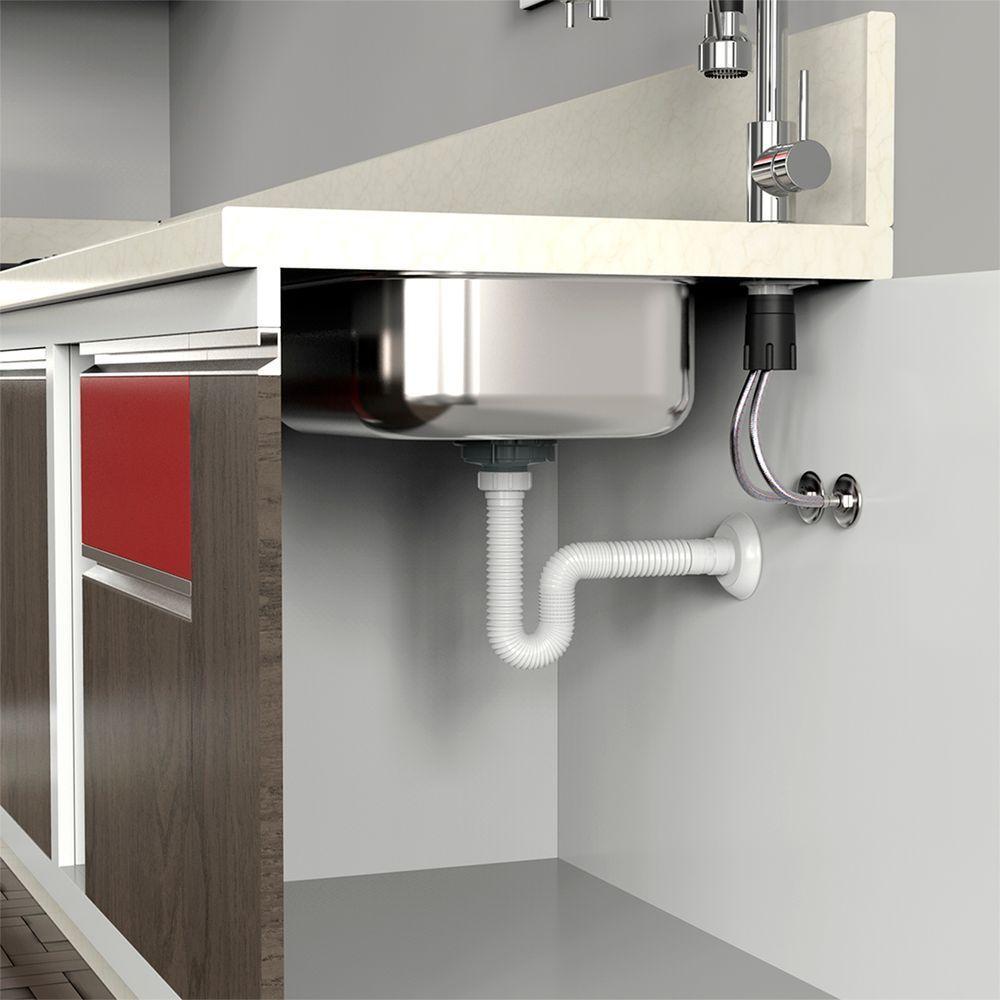 Sifão Flexível Blukit Tubo Extensivo 70cm Universal Branco - 2