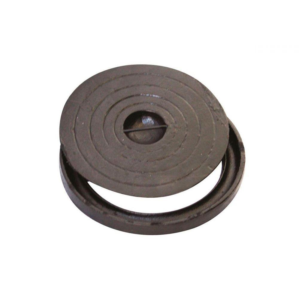 Tampão Chão Simples Redondo Ferro Cx Gordura 42x42cm - 2