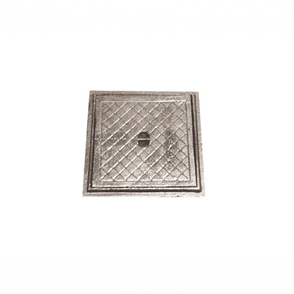 Tampa Tampão de Chão Simples Ferro Fundido Inspeção 30x30cm - 1