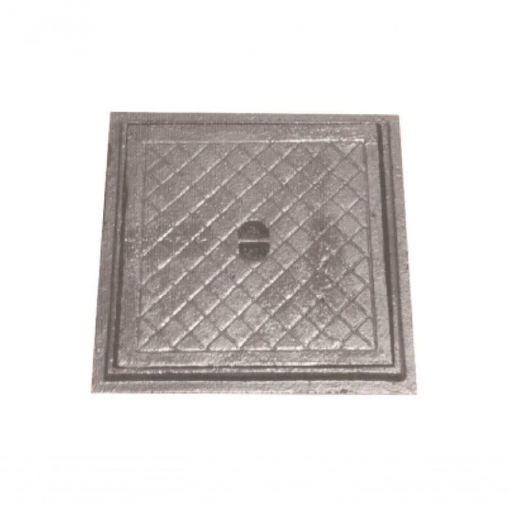 Tampa Tampão de Chão Simples Ferro Fundido Inspeção 30x30cm - 2