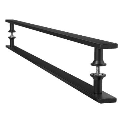 Puxador Barra Chata Inox Preto Para Porta De Madeira 80 Cm