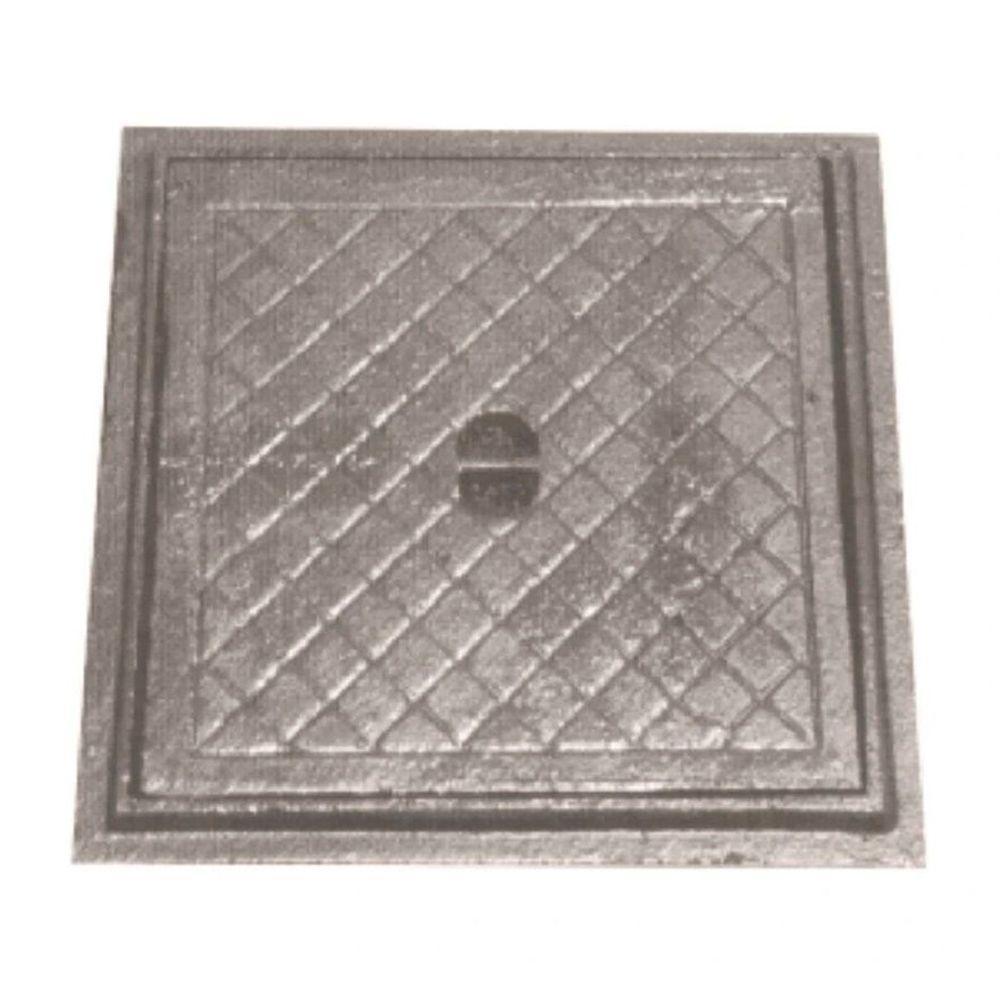 Tampa Tampão de Chão Simples Ferro Fundido Inspeção 40x40cm - 2