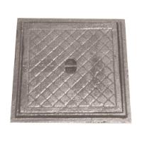 Tampa Tampão de Chão Simples Ferro Fundido Inspeção 40x40cm