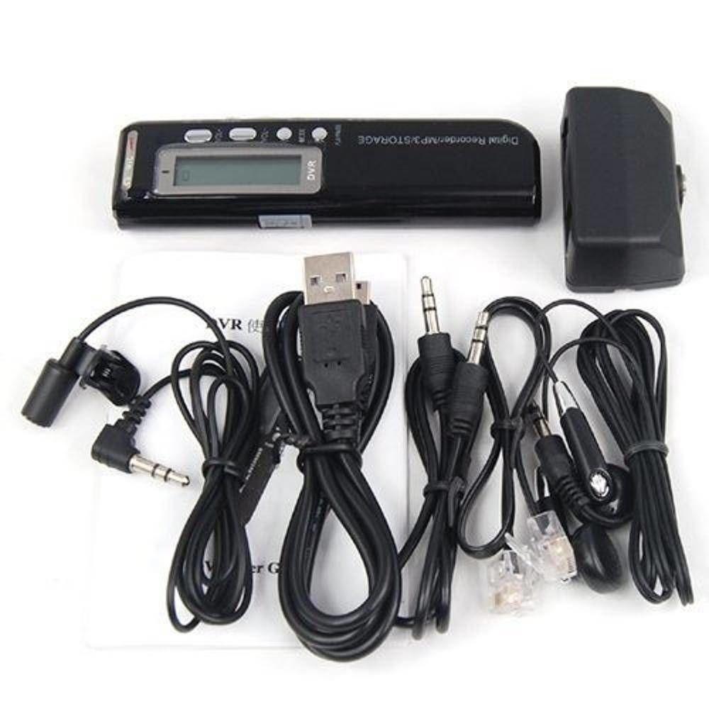 Mini Gravador de Áudio Voz Digital 8gb Escuta Telefônica Mp3 - 4