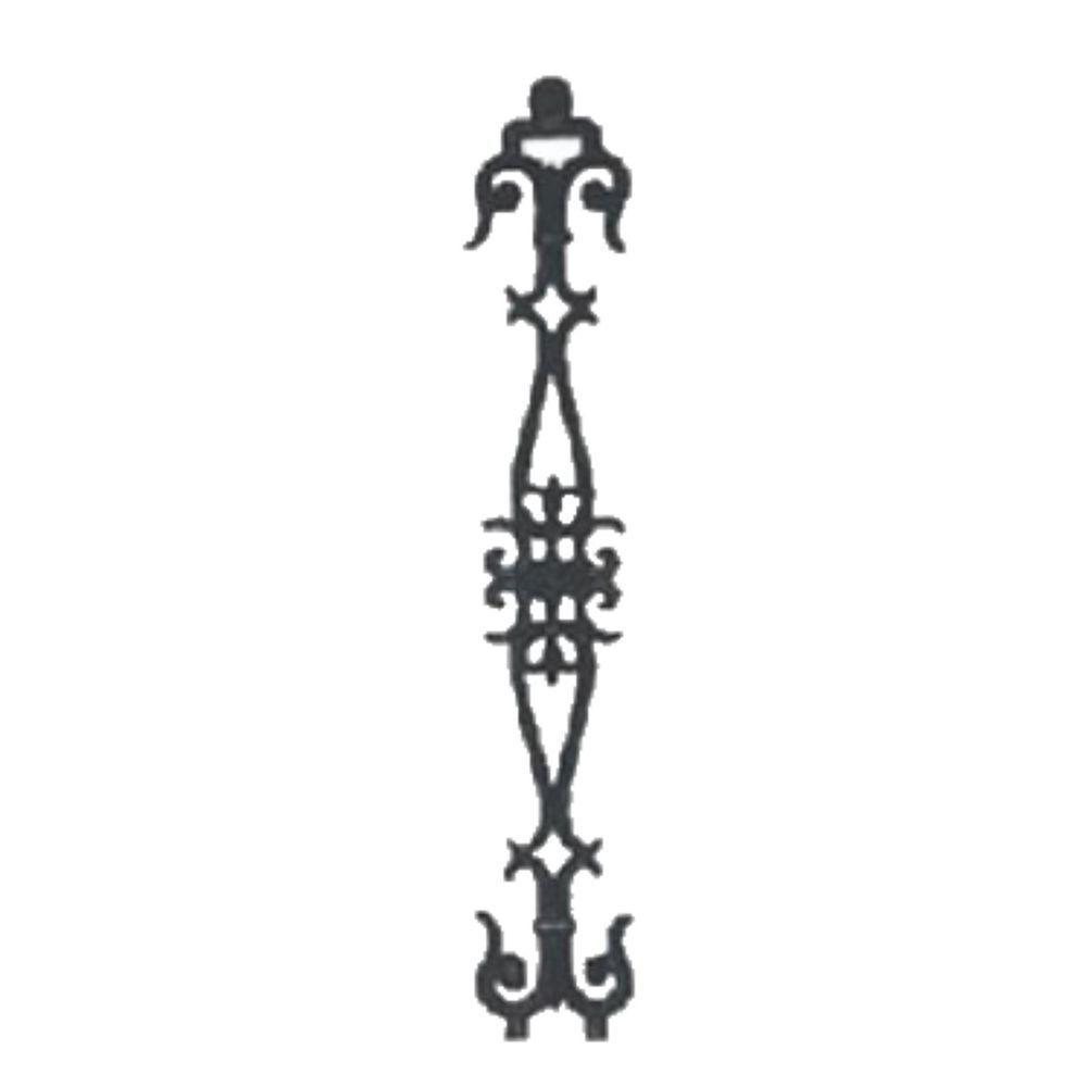 Grade Ferro Fundido Flor De Liz Bola Sacada Varanda 15X92Cm - 1